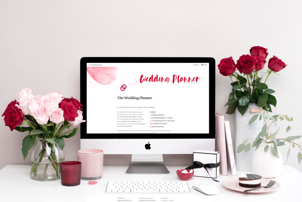 The 1st Notion Wedding Planning Template fully digital